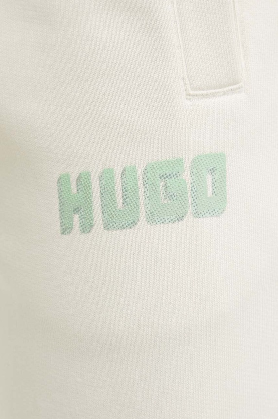 Βαμβακερό παντελόνι HUGO μπεζ 50516657