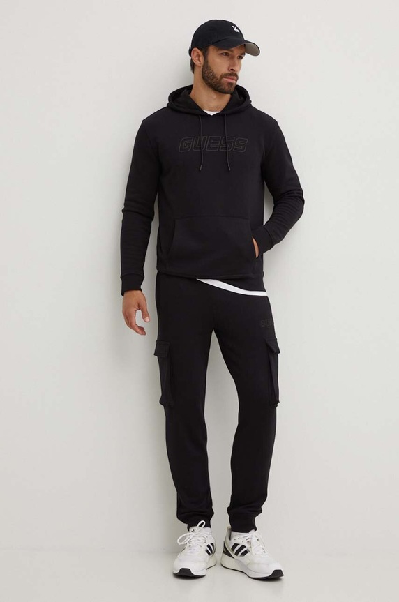 Guess pantaloni de trening ALDWIN Z4YB08.KAIJ1 negru AW25