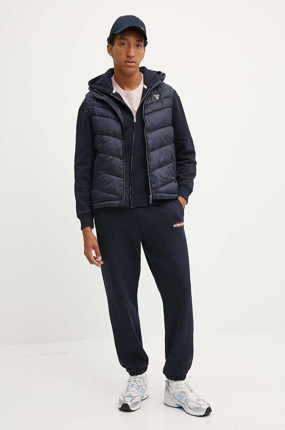 Guess Jeans pantaloni della tuta M4YB18.K9V31 blu navy AW24