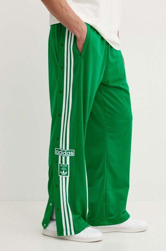 Παντελόνι φόρμας adidas Originals Adibreak πλεκτό ύφασμα πράσινο IY9923