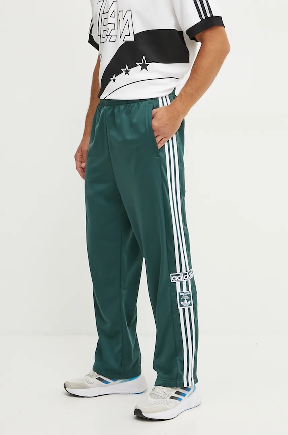 Tepláky adidas Originals Adibreak pletenina zelená IY9928