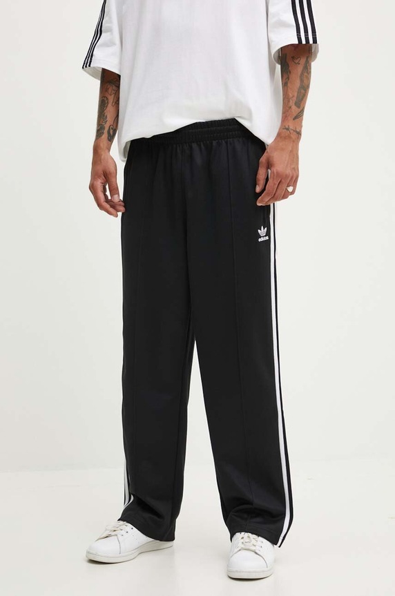 Nohavice adidas Originals Adicolor Baggy Fit Firebird Pant látka čierna IZ4801
