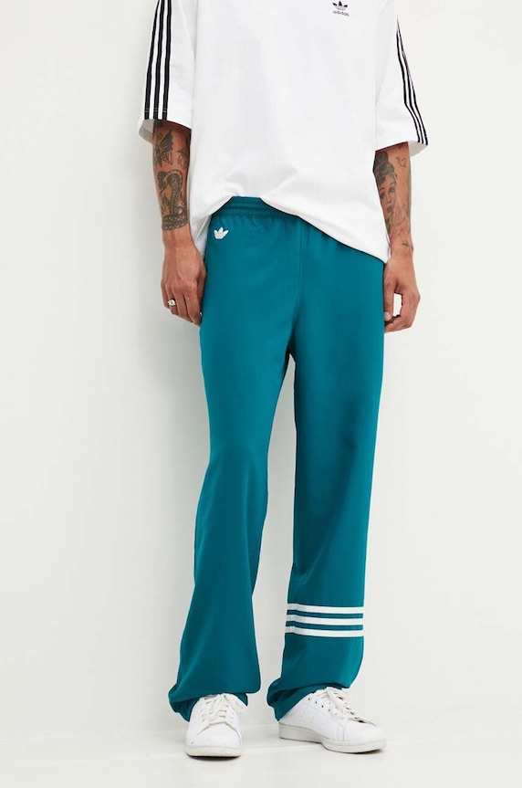 Tepláky adidas Originals Neuclassics látka tyrkysová JF9160