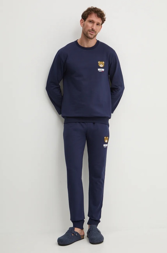 Παντελόνι lounge Moschino Underwear 6890.4413 σκούρο μπλε AW24