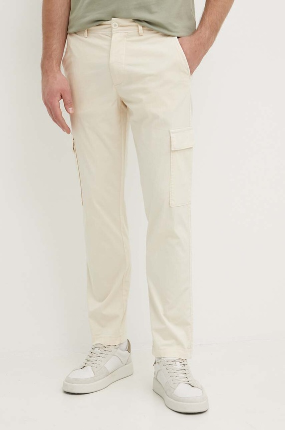 Nohavice Pepe Jeans SLIM CARGO POPLIN látka béžová PM211770