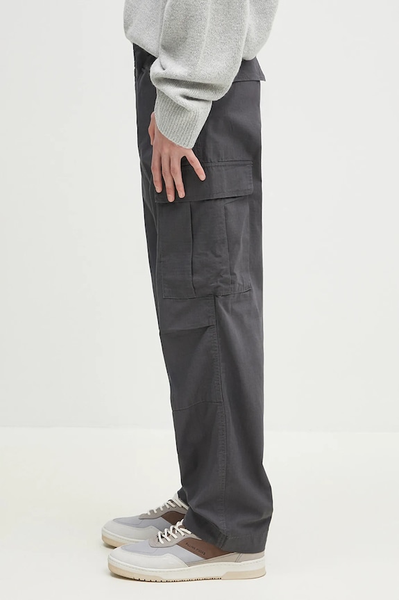 Bavlnené nohavice Carhartt WIP Regular Cargo Pant I032467.8702 sivá SS26
