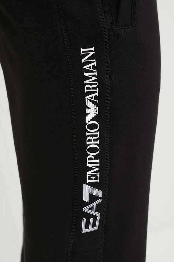 EA7 Emporio Armani spodnie dresowe bawełniane czarny PJOGZ.6DPP57.1200