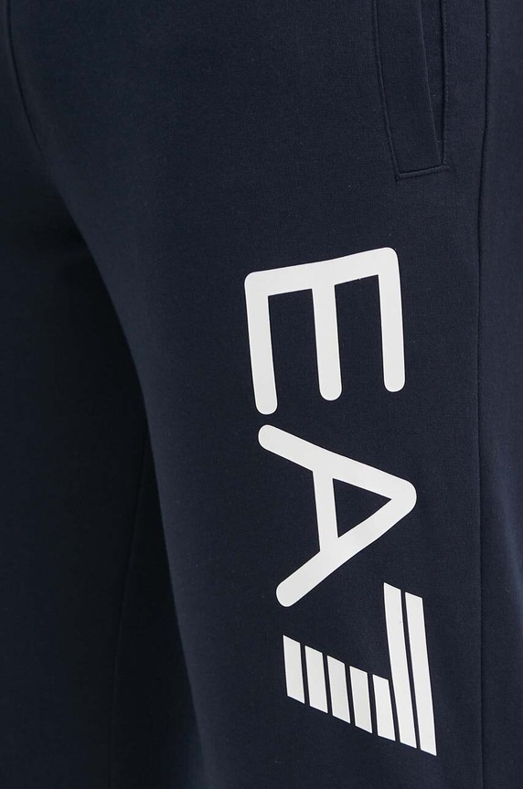 Памучен спортен панталон EA7 Emporio Armani тъмносин PJ05Z.8NPPC3.1562