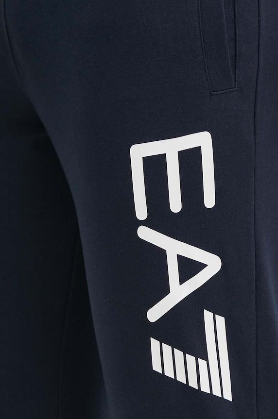 Памучен спортен панталон EA7 Emporio Armani тъмносин PJ05Z.8NPPC3.1562