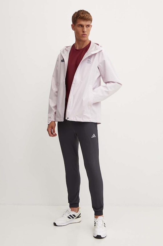 adidas spodnie dresowe JG1264 szary AW24