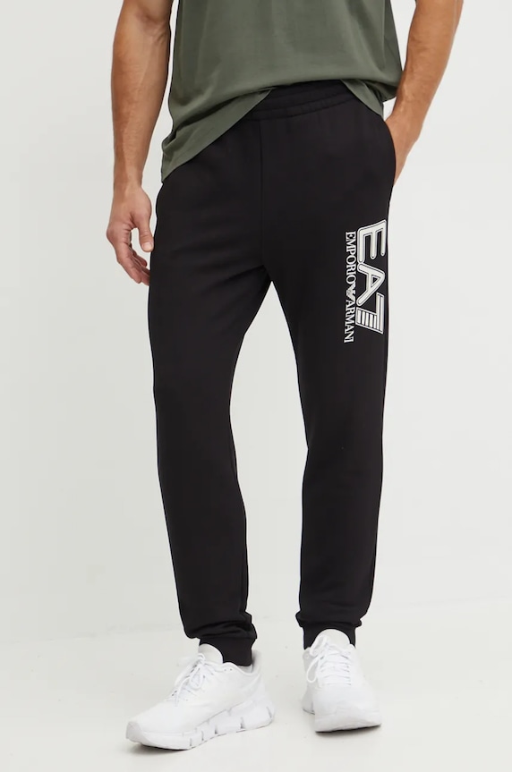 Спортен панталон EA7 Emporio Armani трикотаж черен PJVTZ.6DPP51.1200