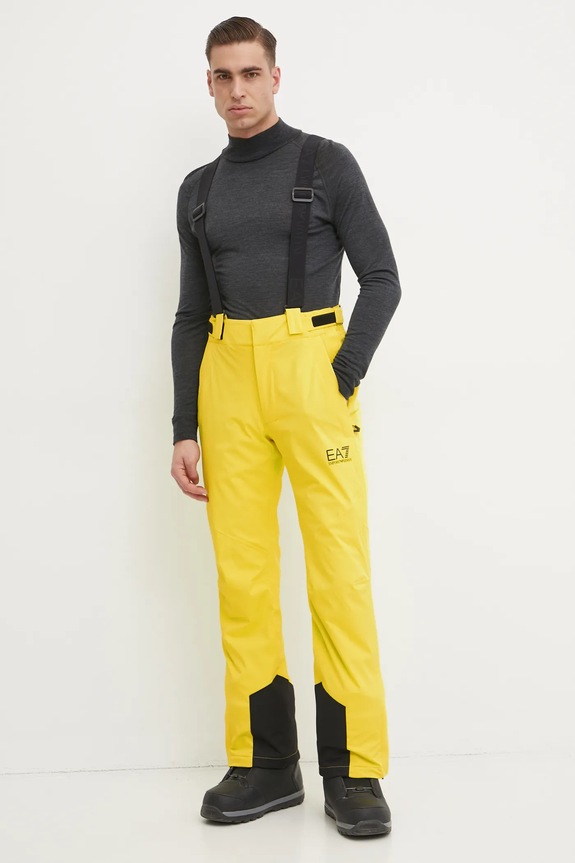 EA7 Emporio Armani spodnie narciarskie Kitzbuhel Protectum tkanina żółty PNCJZ.6DPP27.1637