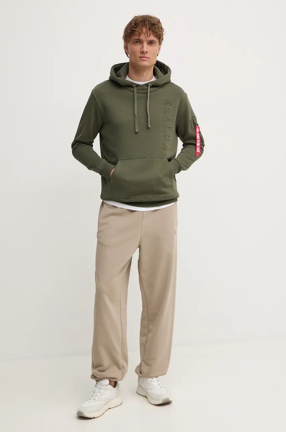 Спортен панталон Alpha Industries 146364 бежов AW24
