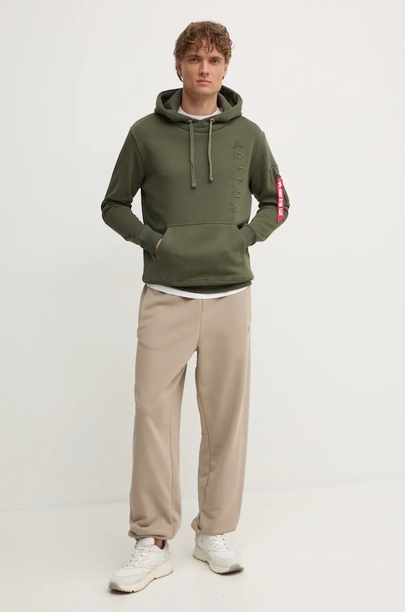 Спортен панталон Alpha Industries 146364 бежов AW24