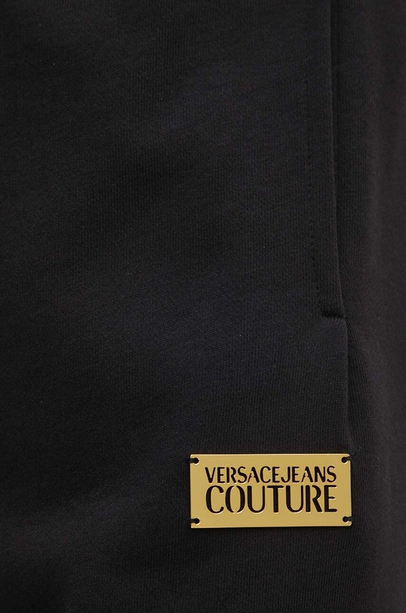 Versace Jeans Couture pamut melegítőnadrág fekete 77GAAT08.CF00T
