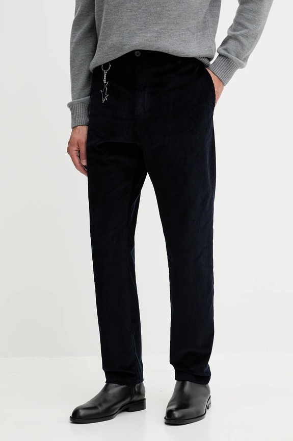 Κοτλέ παντελόνι Paul&Shark με ελαστάν σκούρο μπλε 14314020