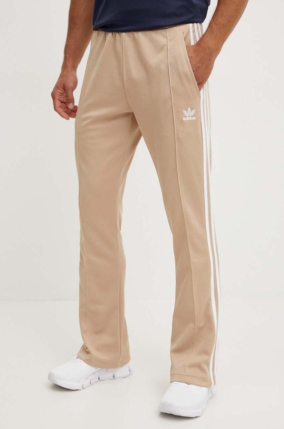 Nohavice adidas Originals 70s pletenina béžová IX5221