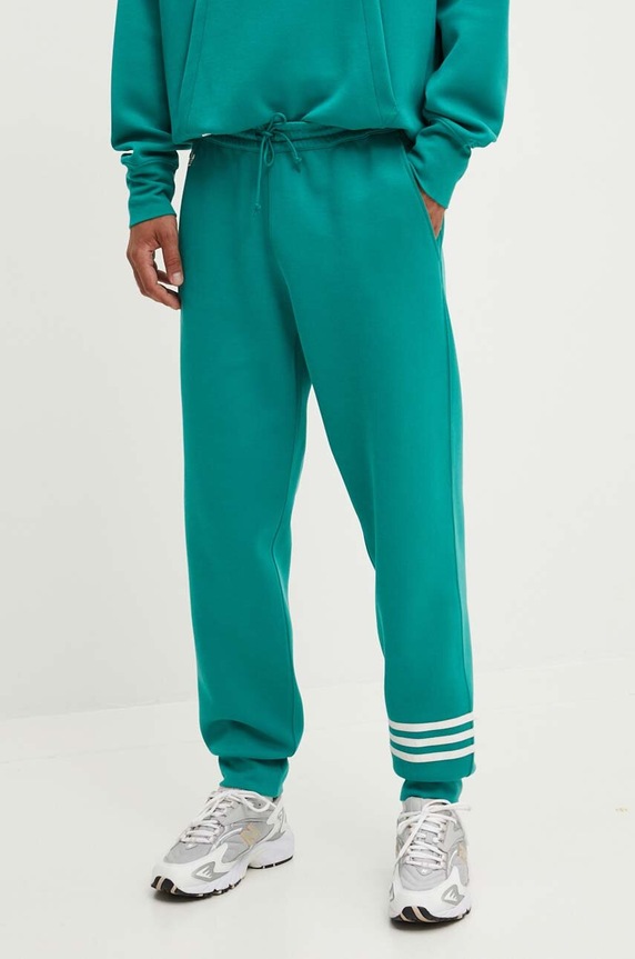 adidas Originals spodnie dresowe dzianina turkusowy JF9151