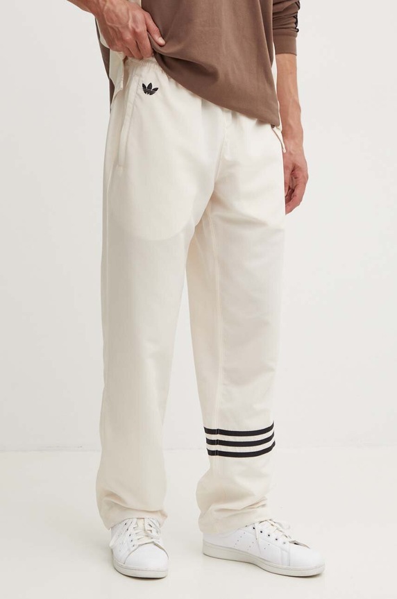Tepláky adidas Originals látka béžová JF9158