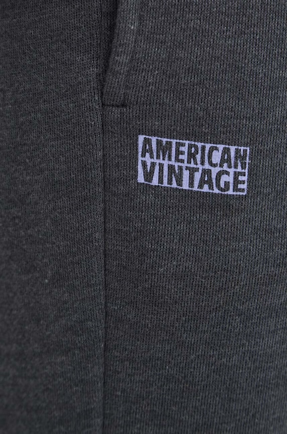 American Vintage spodnie dresowe szary MDOV05AH24