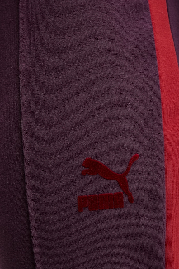 Puma spodnie dresowe damskie T7 Classics Play Paris Flared fioletowy 626809
