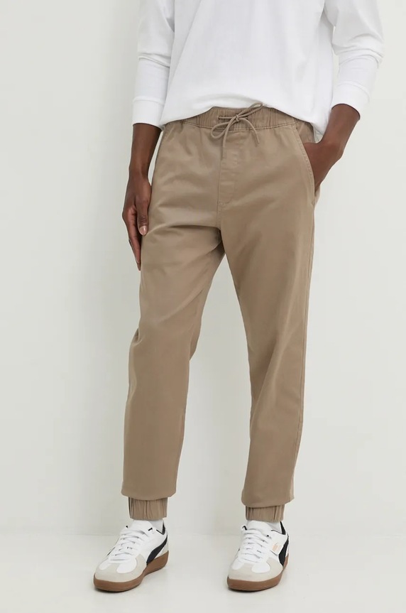 Παντελόνι Hollister Co. με ελαστάν καφέ KI330.4068.400