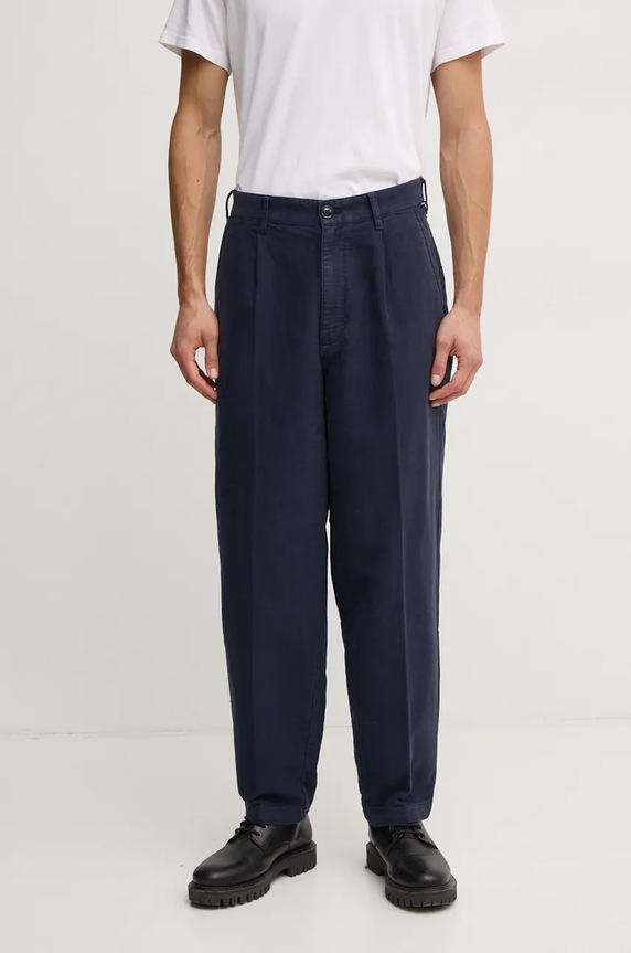 Barbour pantaloni de bumbac MTR0749 bleumarin AW24