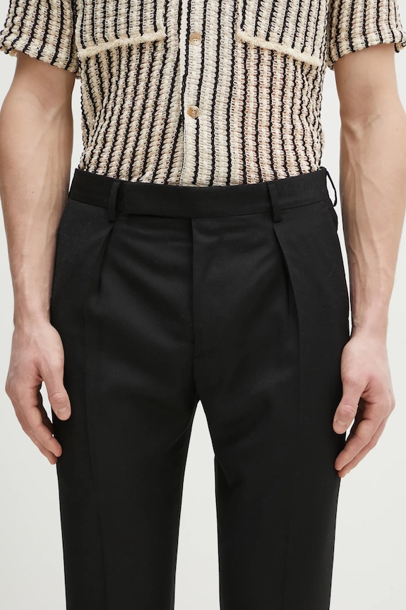 Vlněné kalhoty Paul Smith černá M1R.719X.N00109