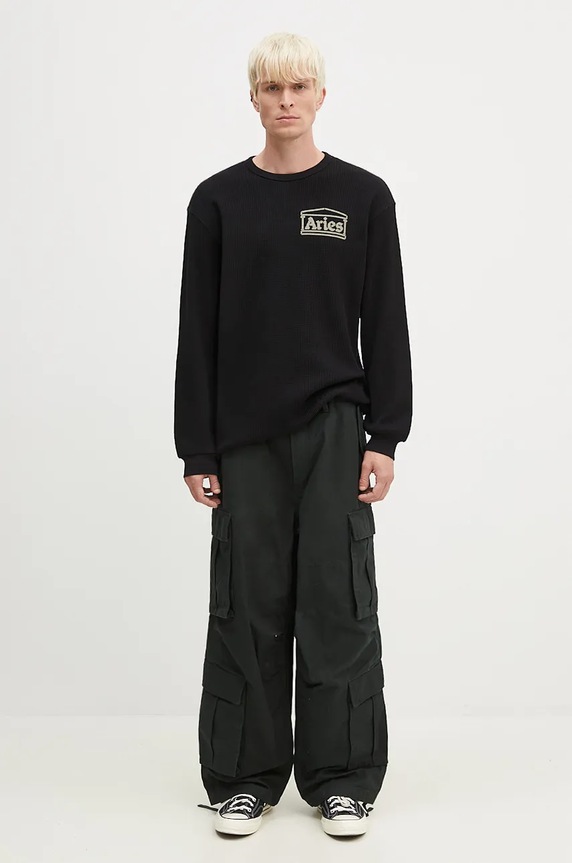 Vans spodnie bawełniane Premium Classics LX Baggy Cargo Pant VN000HMYD6P1 turkusowy