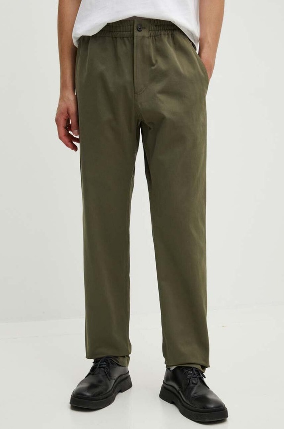 Bavlnené nohavice A.P.C. pantalon chuck bavlna zelená COGEW.H08408