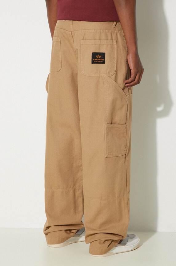 Odzież Alpha Industries spodnie bawełniane Carpenter Pant 148202 beżowy
