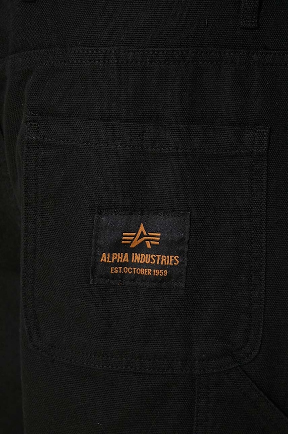 Alpha Industries cotton trousers Carpenter Pant 148202 black