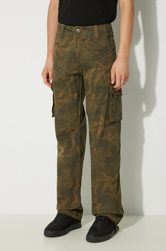 Abbigliamento Alpha Industries pantaloni in cotone Jet Pant Camo 101212C verde