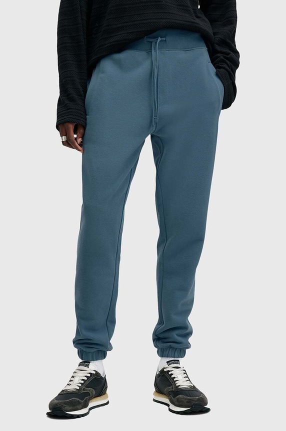 AllSaints pantaloni da tuta da uomo in cotone RAVEN SWEATPANT M031TA blu AA00