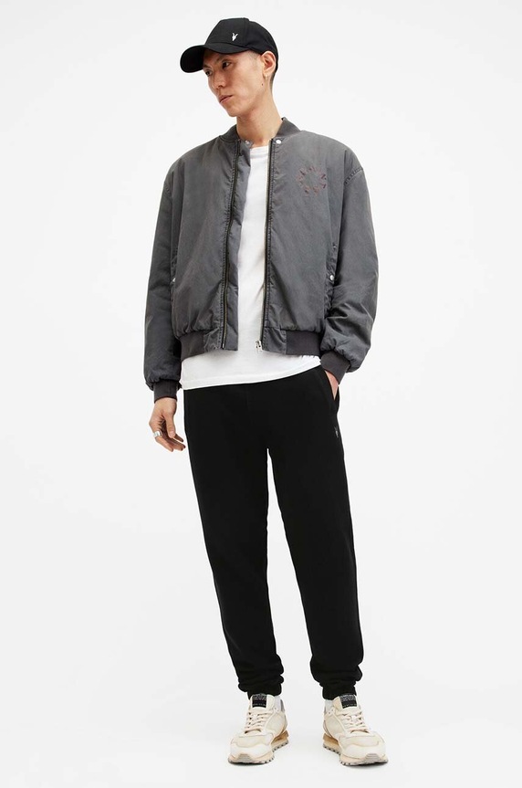 AllSaints spodnie dresowe męskie bawełniane RAVEN SWEATPANT bawełna czarny M031TA