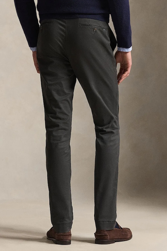 Polo Ralph Lauren Slim Fit HDN Pant pantaloni slim fit cu bumbac pentru bărbați 710856719 gri SS26