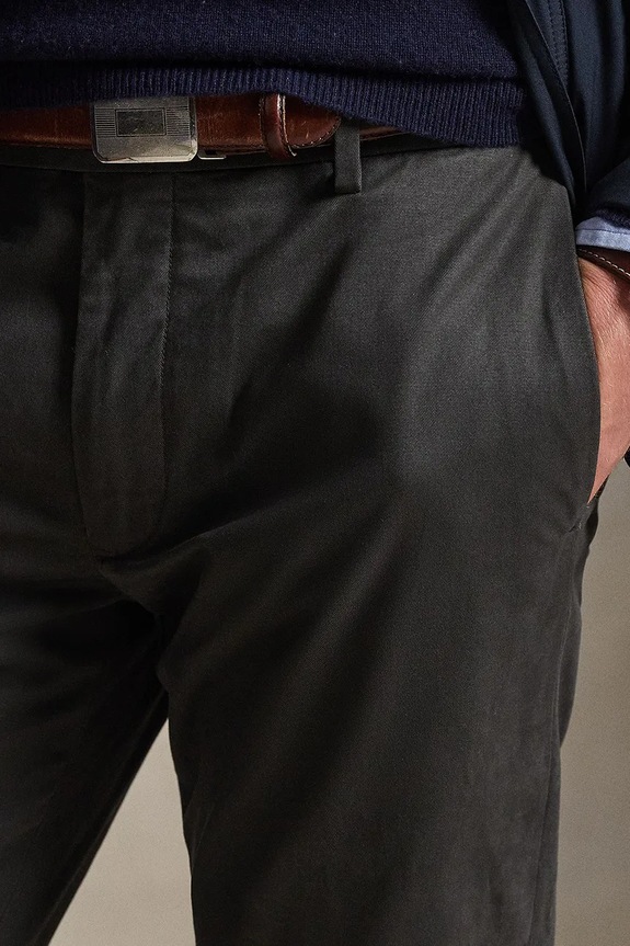 Polo Ralph Lauren Slim Fit HDN Pant pantaloni slim fit cu bumbac pentru bărbați gri 710856719