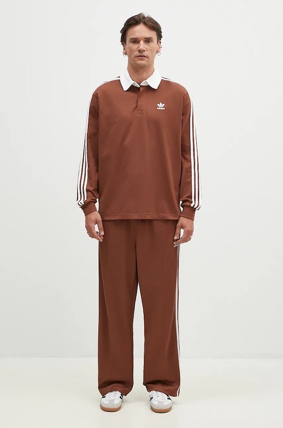 Tepláky adidas Originals Baggy Track Pant IZ2476 hnědá