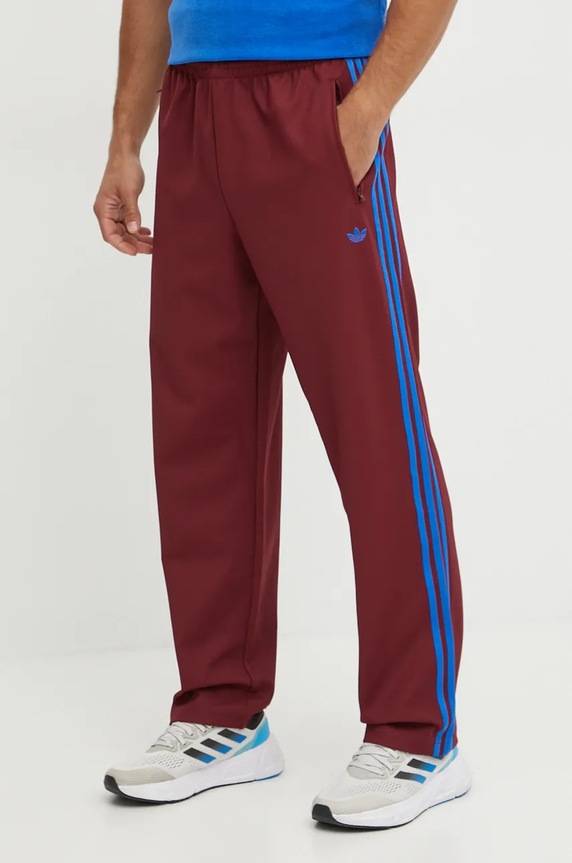 adidas Originals pantaloni de trening Trackpant tricotaj burgundia JN5977