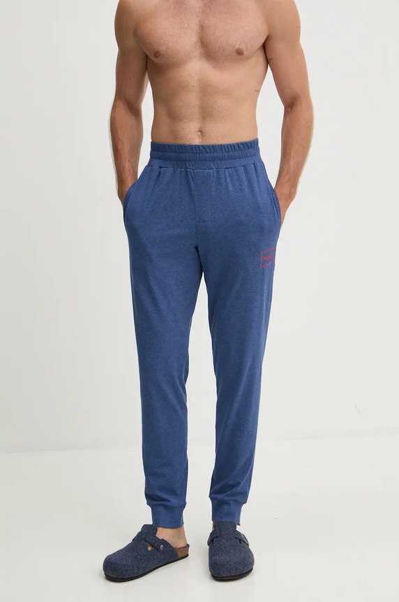 HUGO spodnie lounge Laze Pants CW z elastanem niebieski 50525246