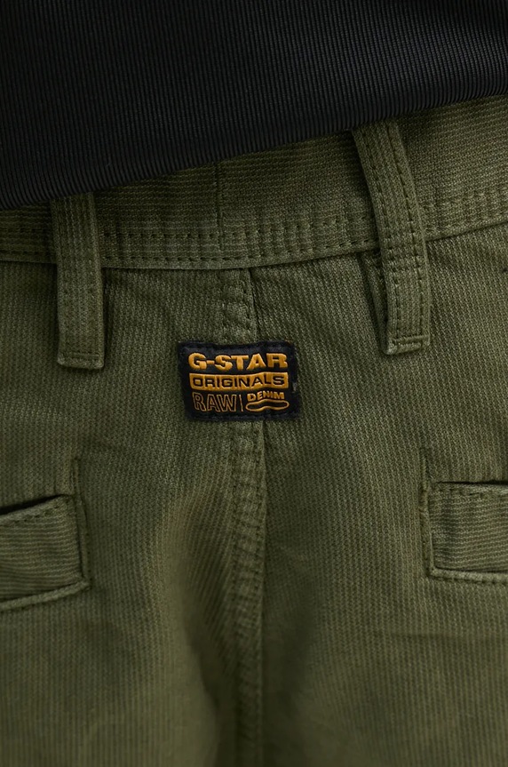 Βαμβακερό παντελόνι G-Star πράσινο D25224.D752