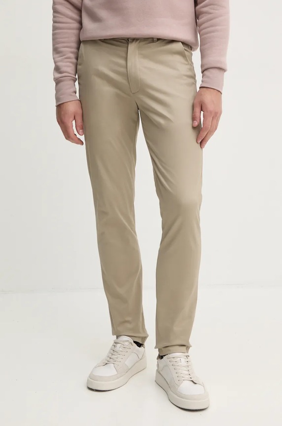 Calvin Klein spodnie z elastanem szary K10K113429