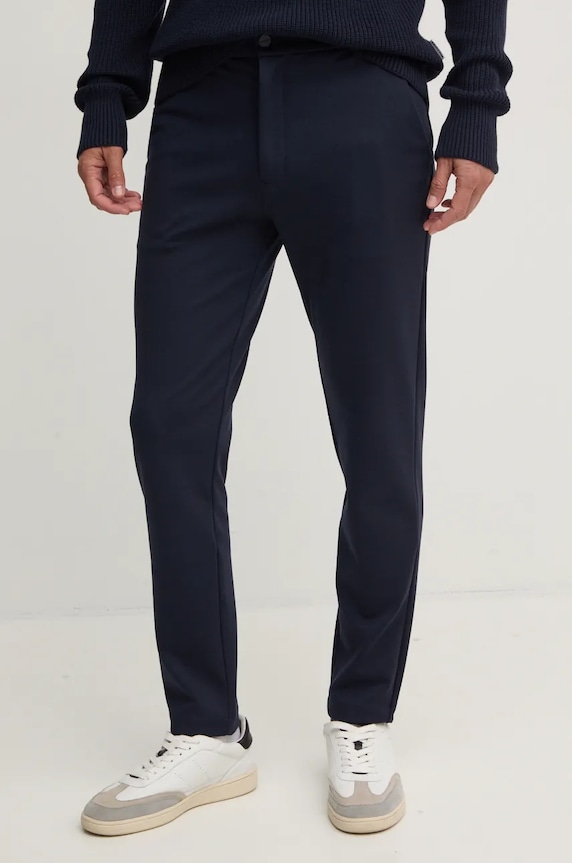 Calvin Klein spodnie dzianina granatowy K10K113647