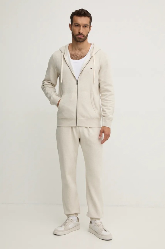 Παντελόνι φόρμας Tommy Hilfiger MW0MW37231 μπεζ SS26