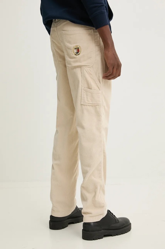 Îmbrăcăminte Tommy Jeans pantaloni de catifea cord DM0DM20454 bej