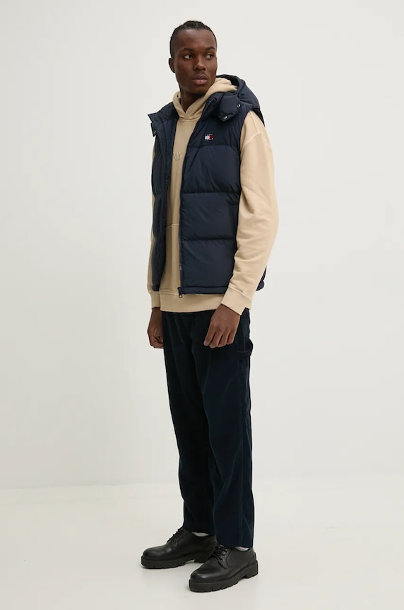 Tommy Jeans spodnie sztruksowe DM0DM20454 granatowy AW24