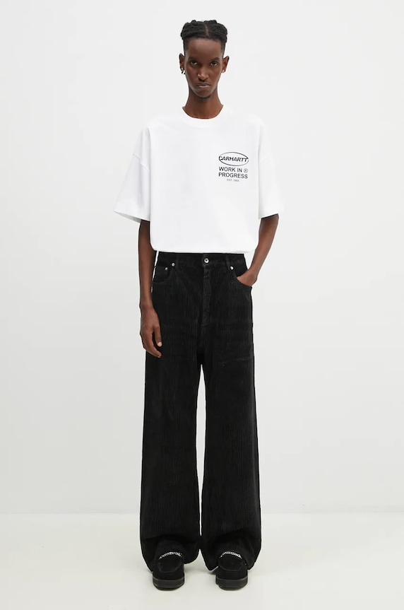 Rick Owens corduroy trousers Geth Jeans DU02D2351.HCF black