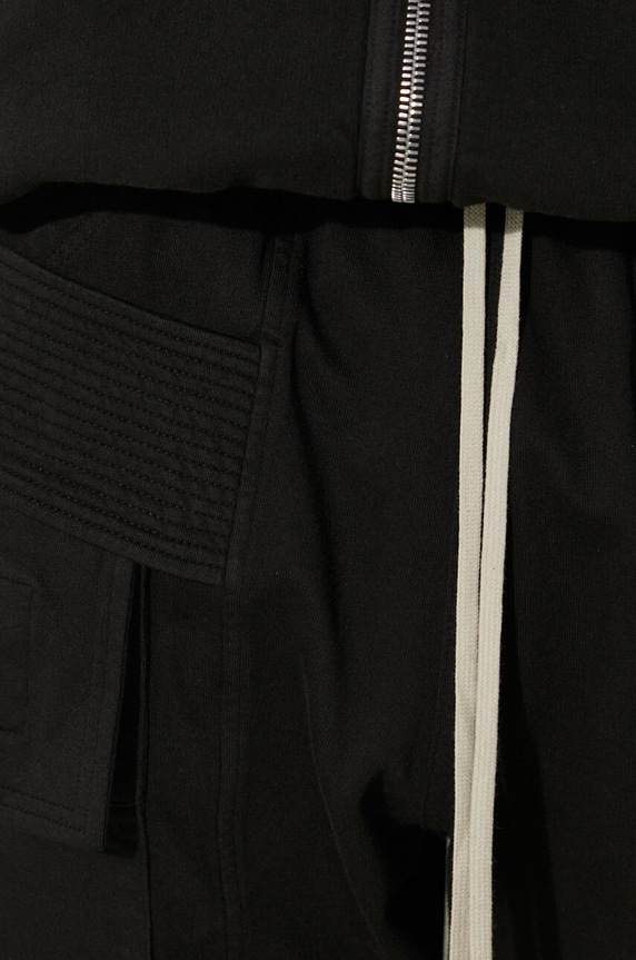 Rick Owens cotton joggers Creatch Cargo Cropped Drawstring DU02D2371.RIG black