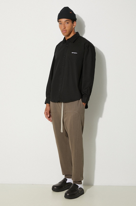 Rick Owens cotton joggers Prisoner Drawstring DU02D2395.RIG gray AW24