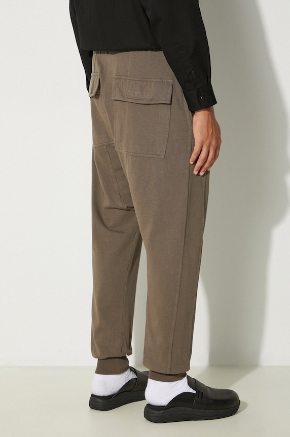 Clothing Rick Owens cotton joggers Prisoner Drawstring DU02D2395.RIG gray